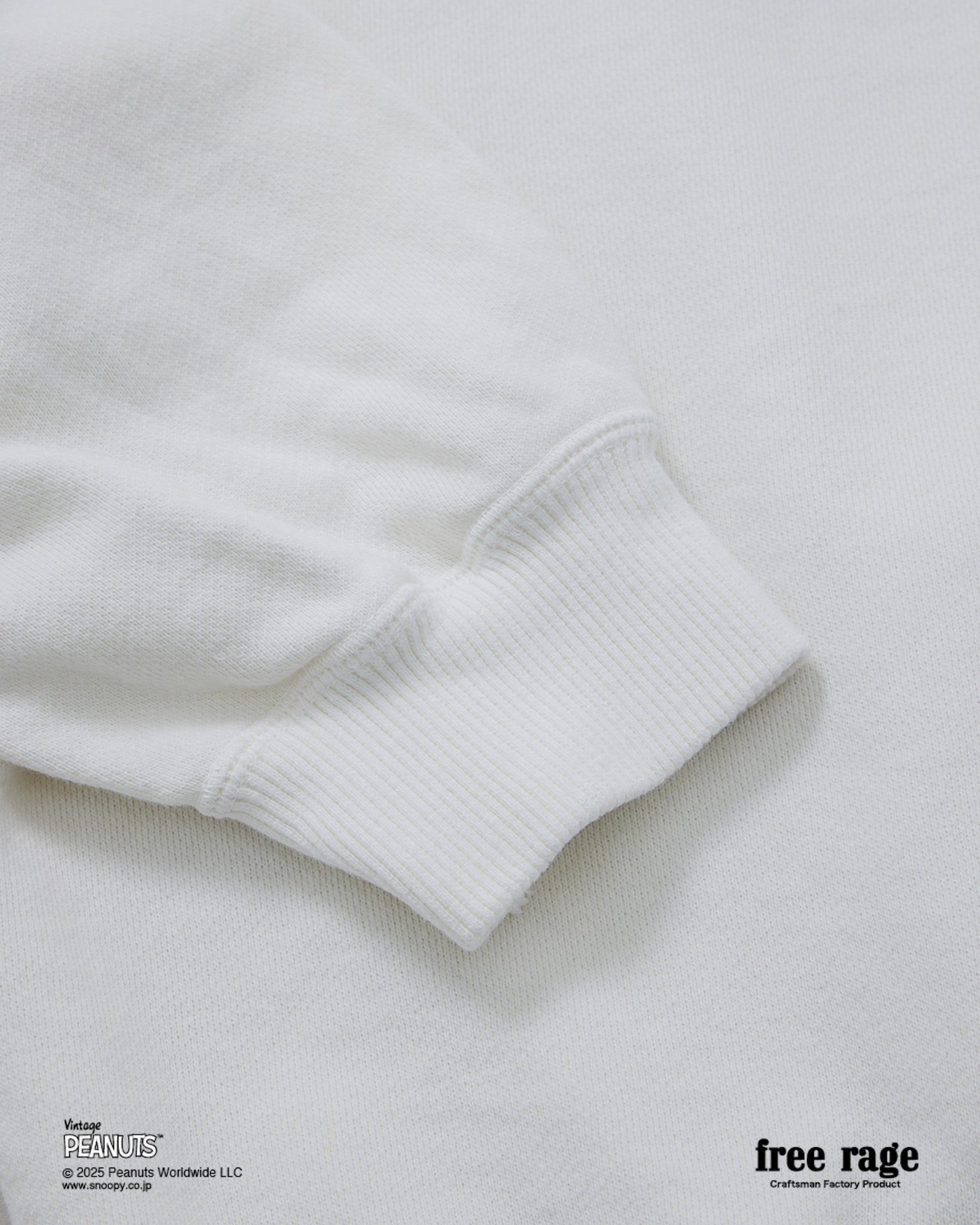 予約商品・【PEANUTS×free rage】FLYING ACE ラグランクルースウェット