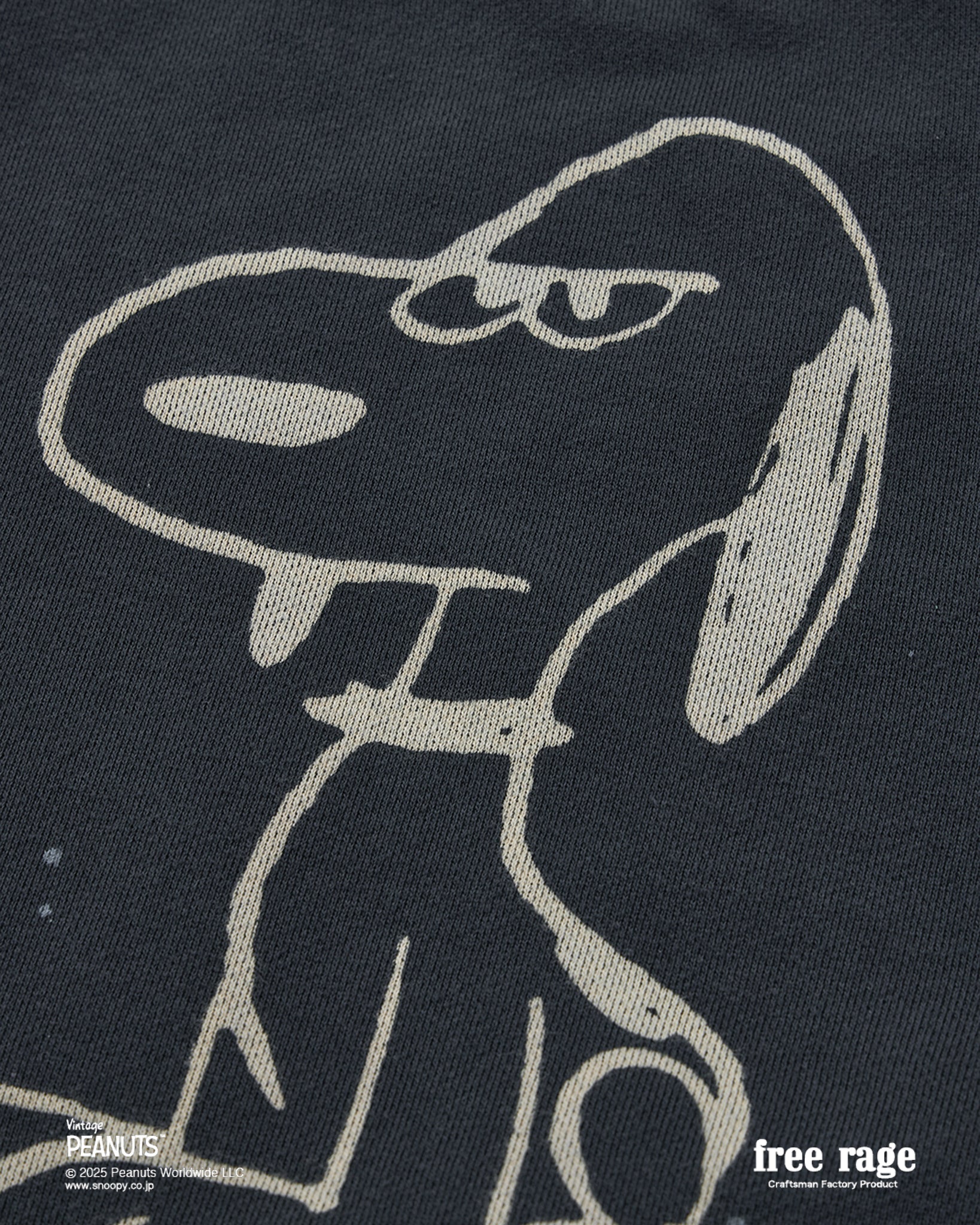 予約・【PEANUTS×free rage】SNOOPY ラグランクルースウェット