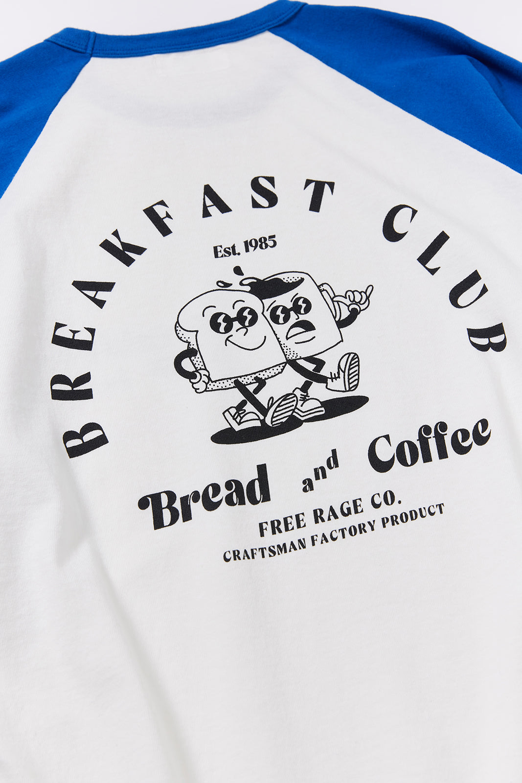 "Breakfast Club" ラグラン七部袖Tee