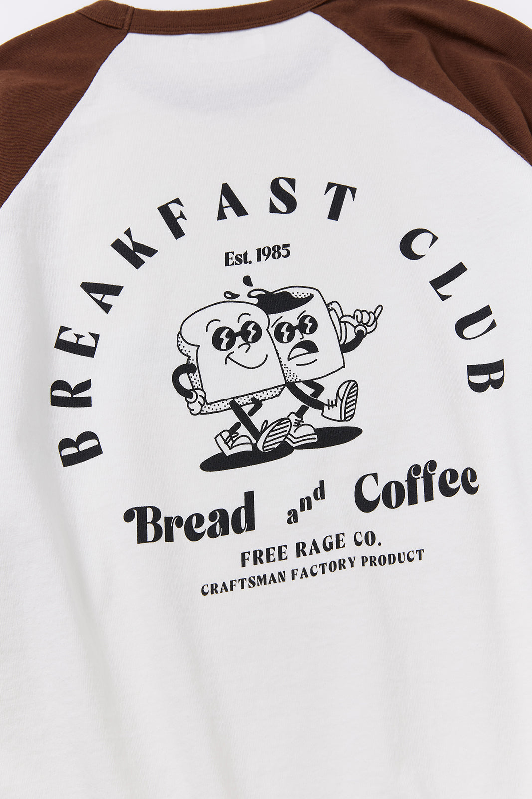 "Breakfast Club" ラグラン七部袖Tee