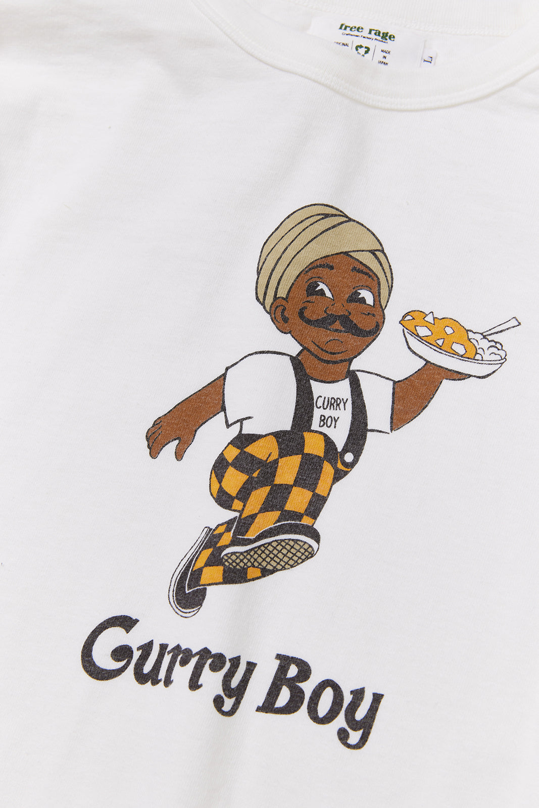 "Curry Boy" リサイクルコットン長袖Tee