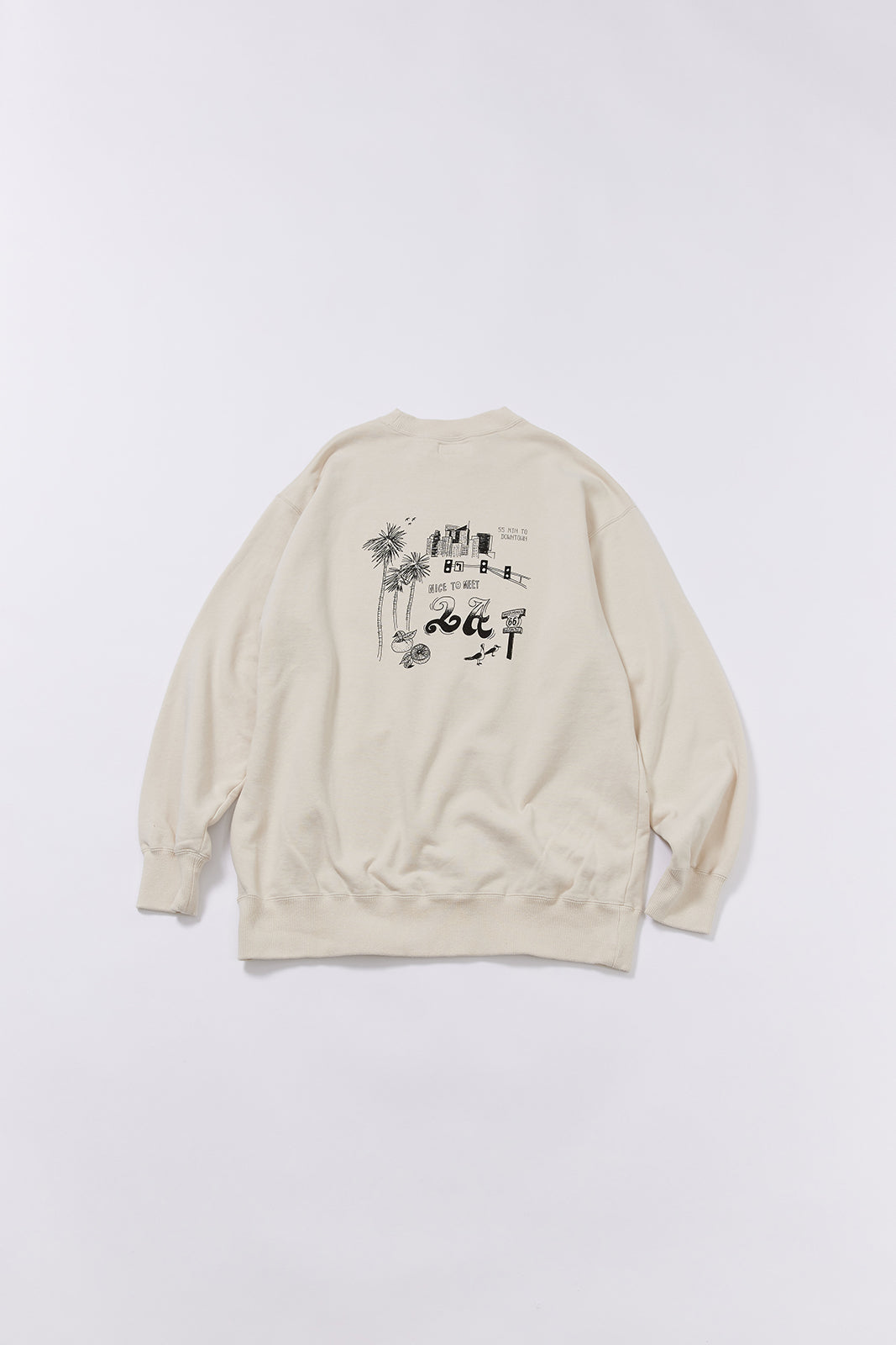 "NICE TO MEET...LA" クラシッククルースウェット