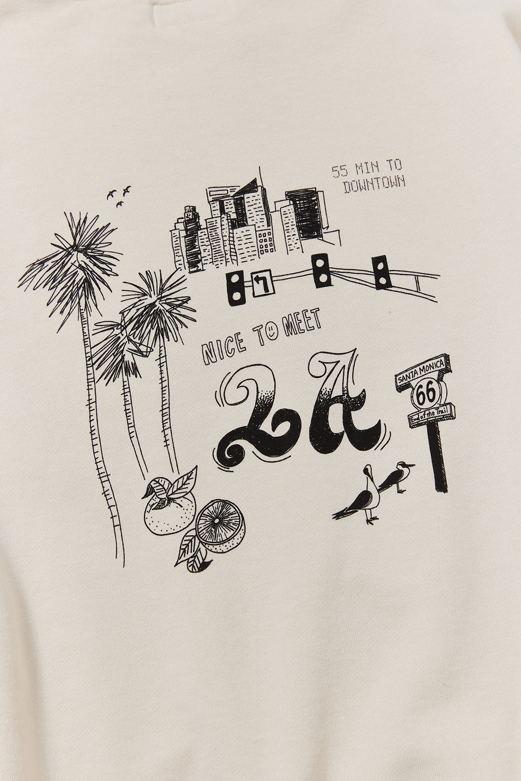 "NICE TO MEET...LA" クラシッククルースウェット