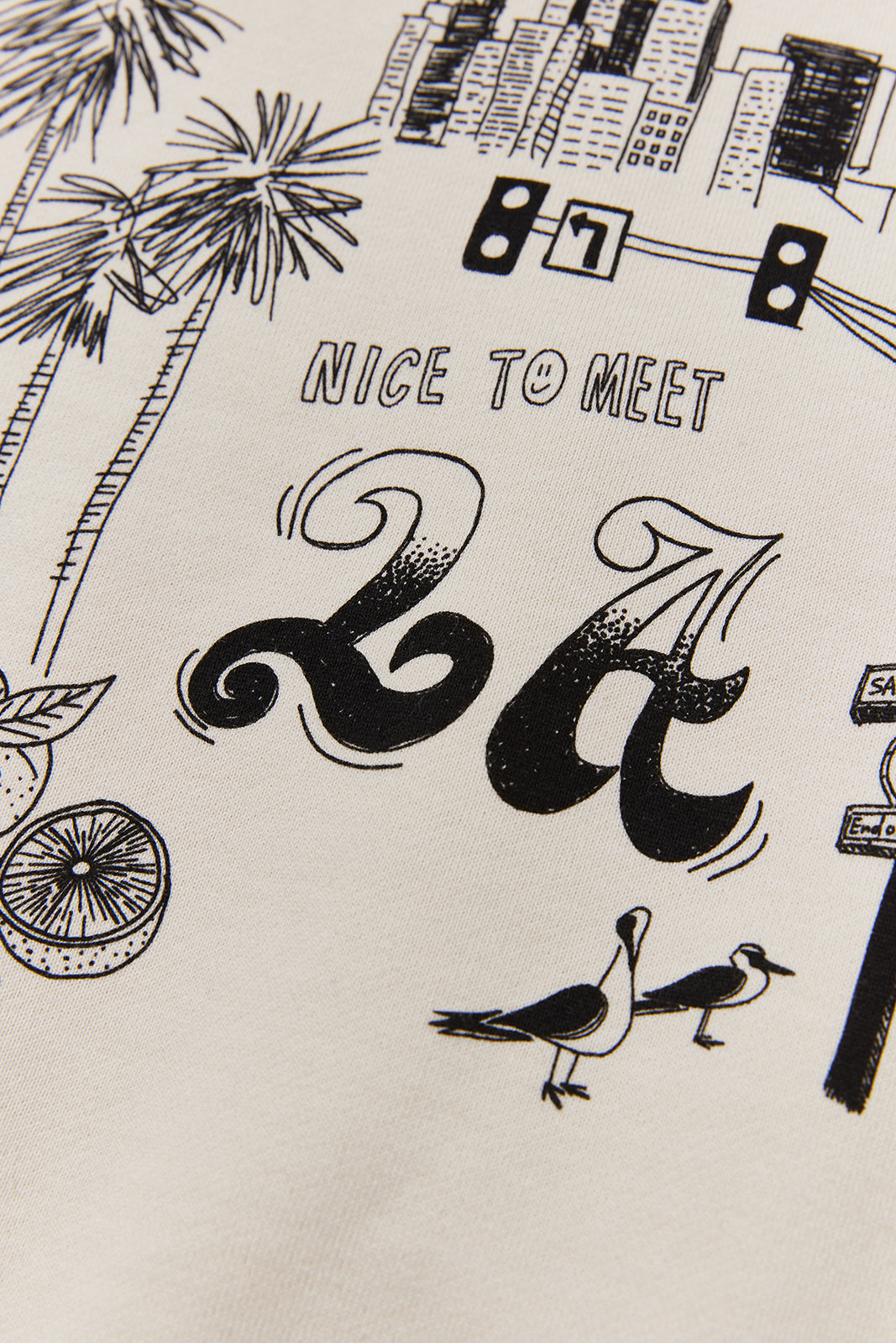 "NICE TO MEET...LA" クラシッククルースウェット