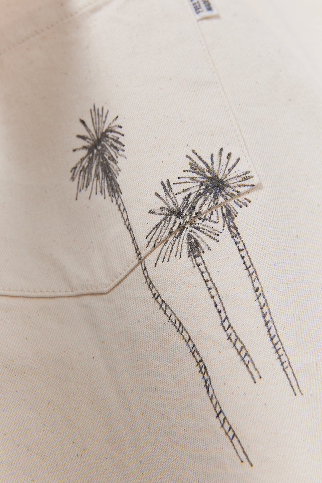 "NICE TO MEET...LA" ハンドペイントデニムシャツ