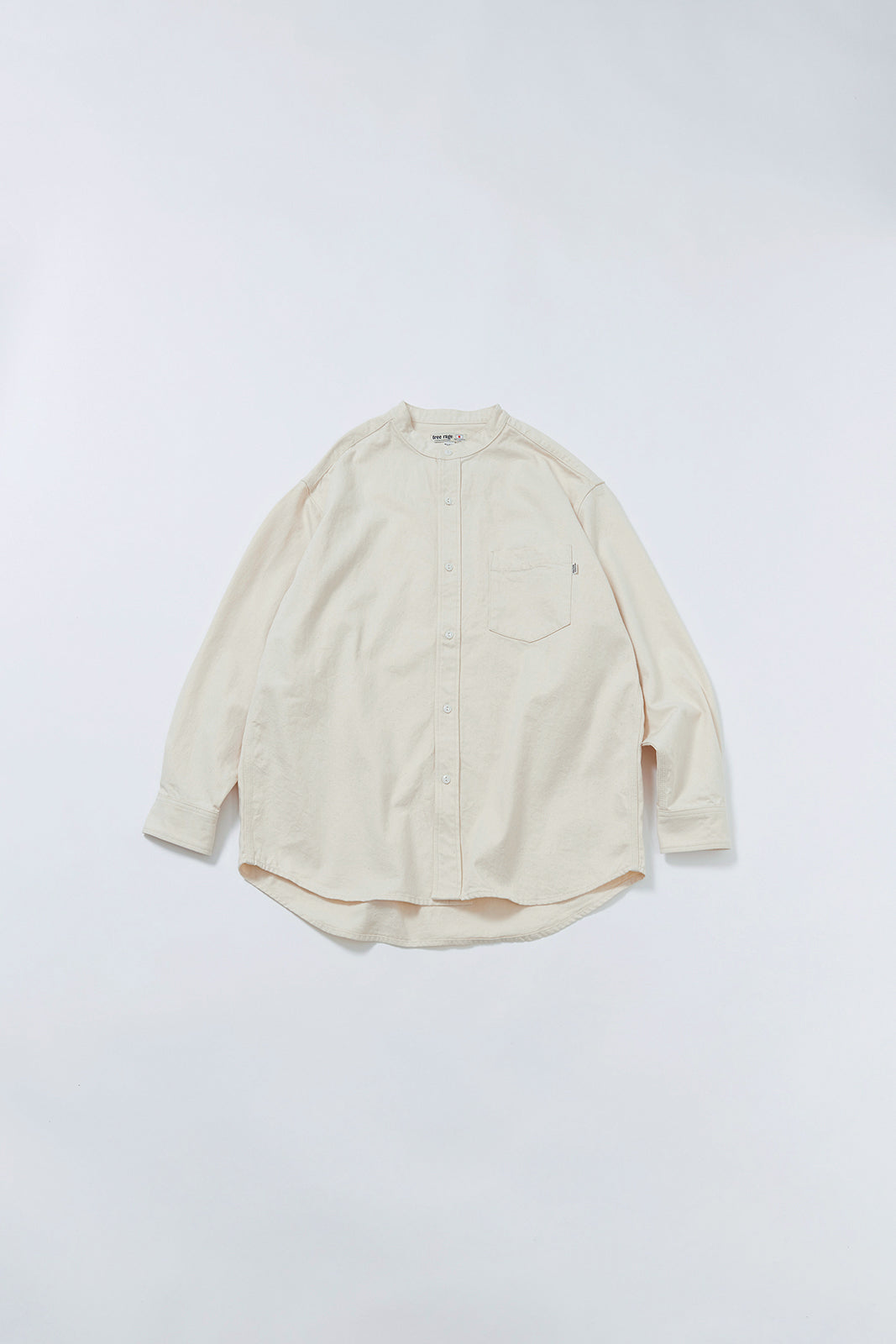 "Standard" ノーカラーデニムシャツ