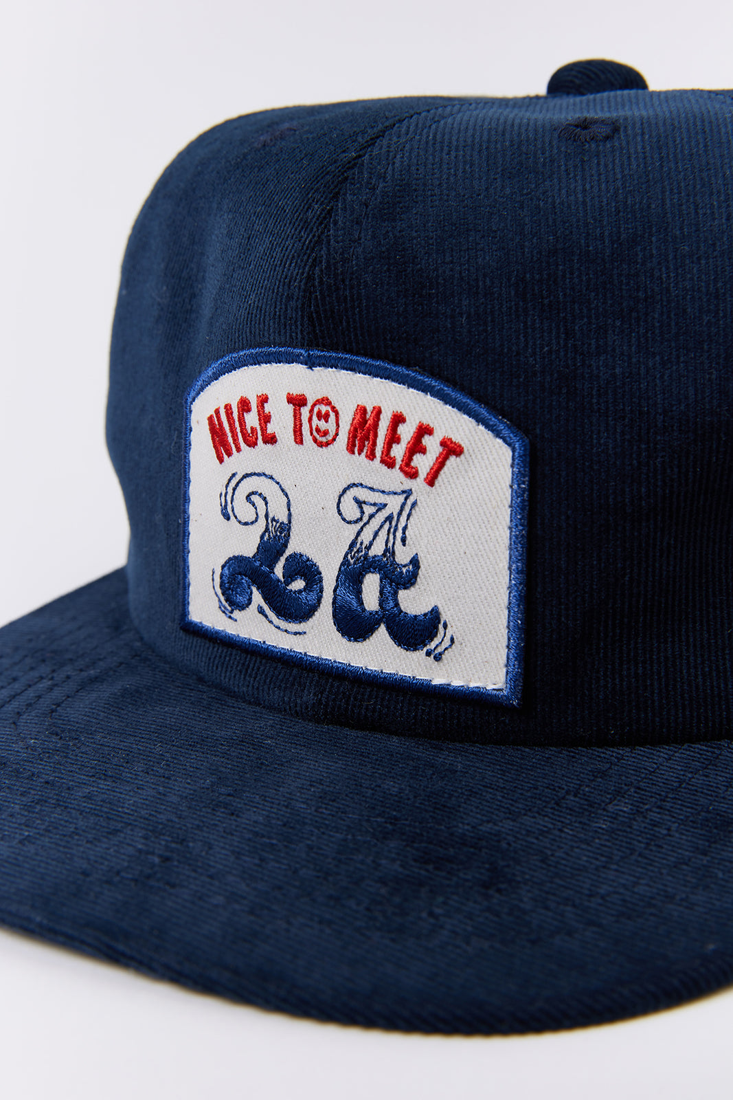 "NICE TO MEET...LA" コーデュロイキャップ