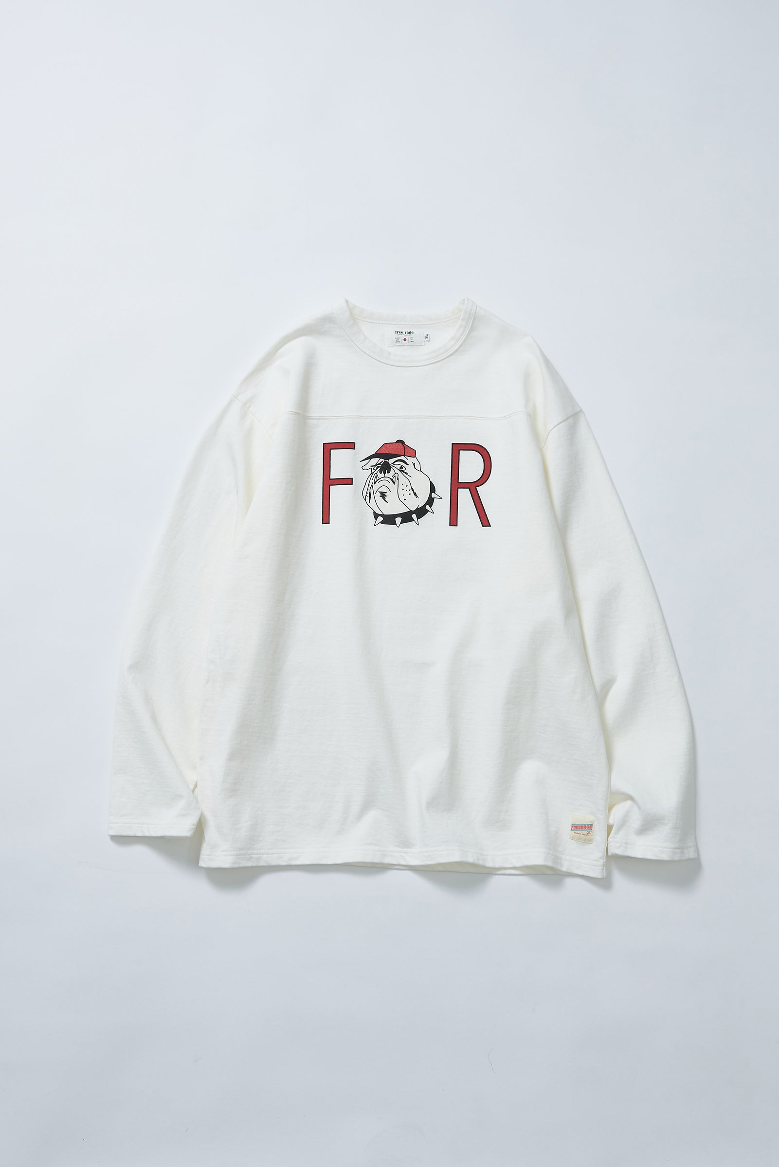 "Bulldog" フットボール長袖Tee