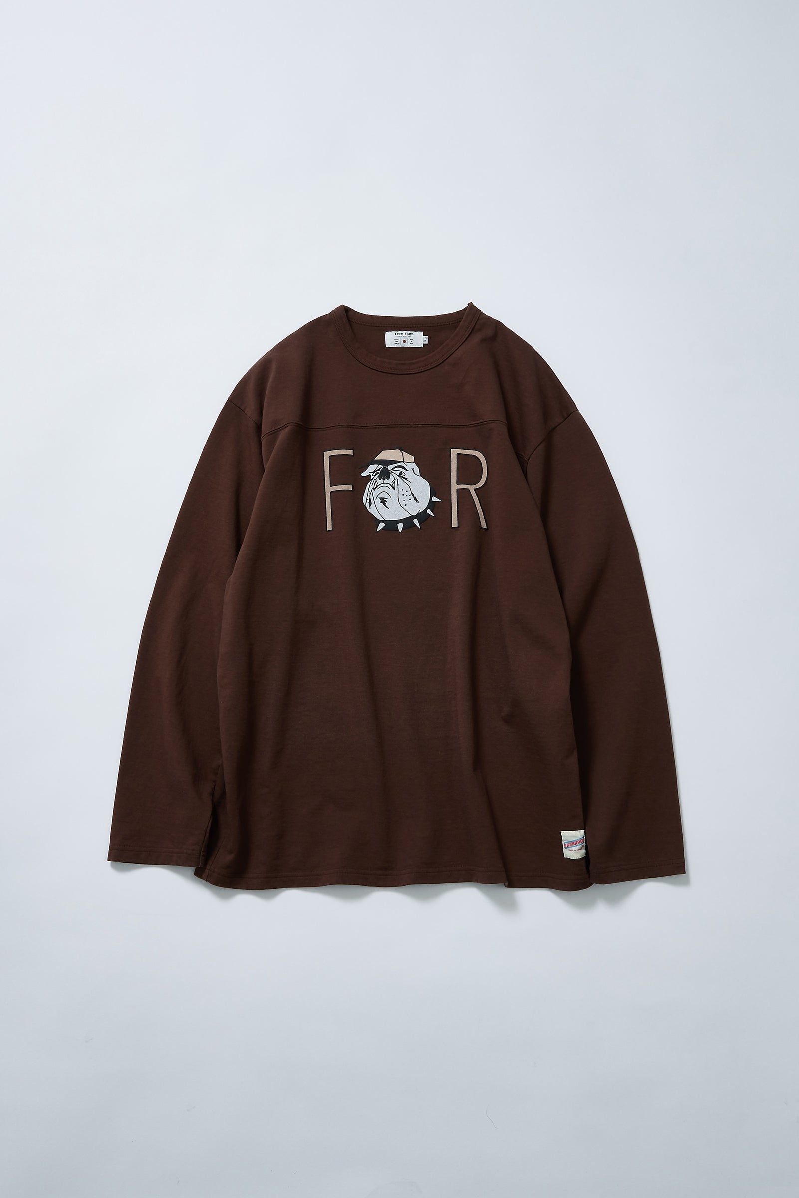 "Bulldog" フットボール長袖Tee