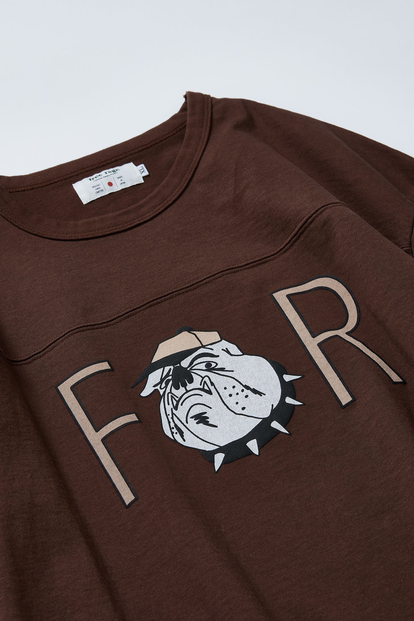 "Bulldog" フットボール長袖Tee