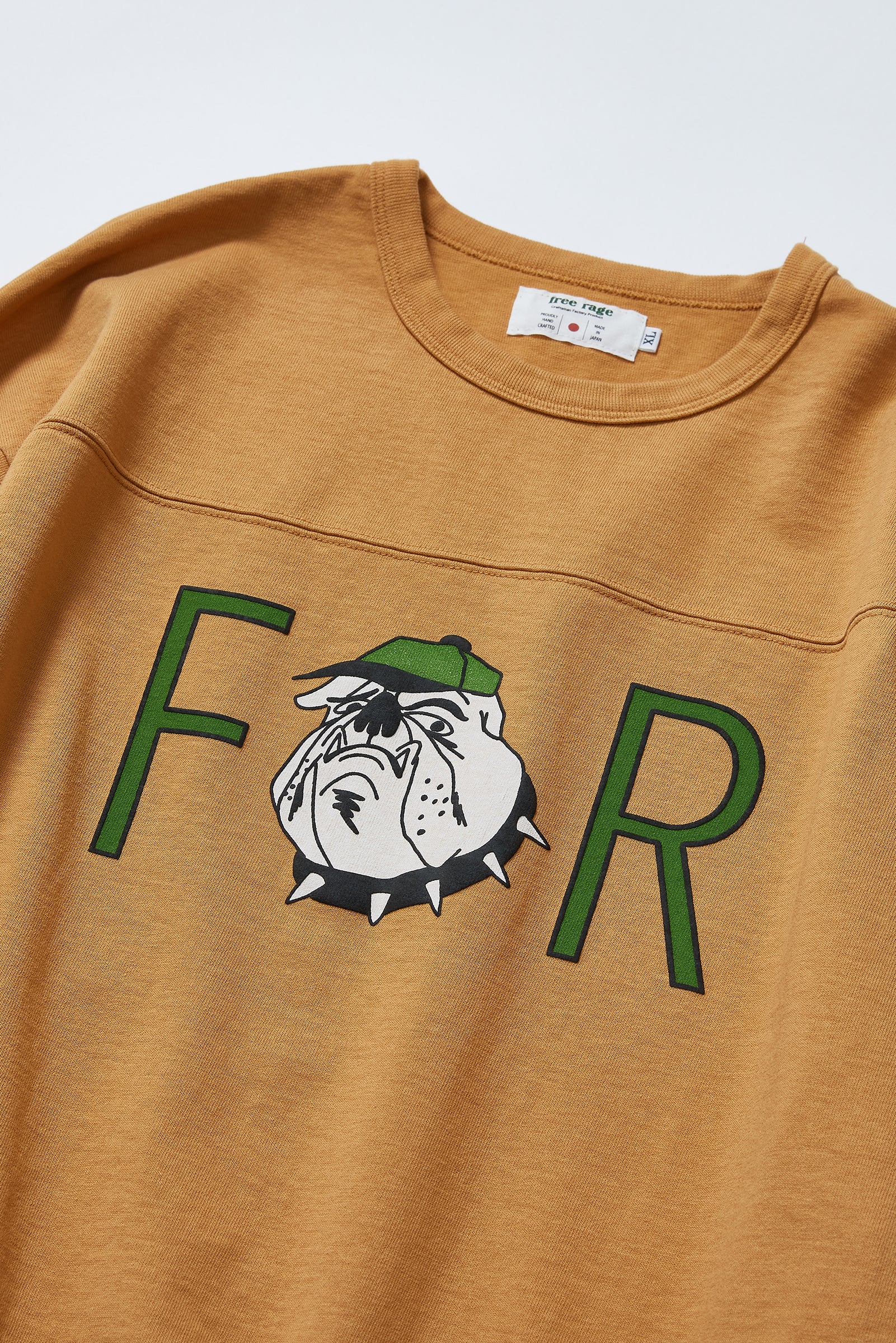 "Bulldog" フットボール長袖Tee