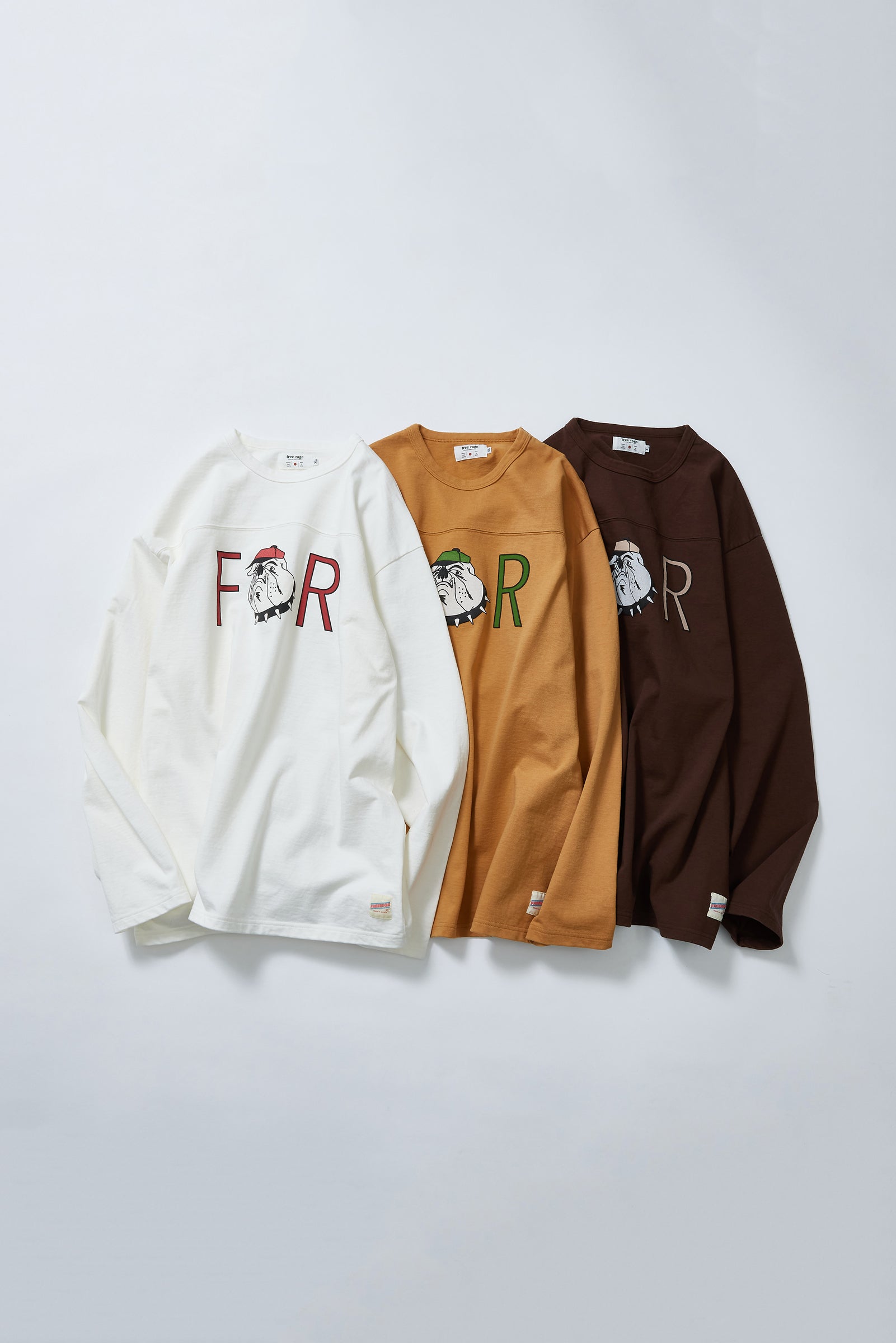 "Bulldog" フットボール長袖Tee