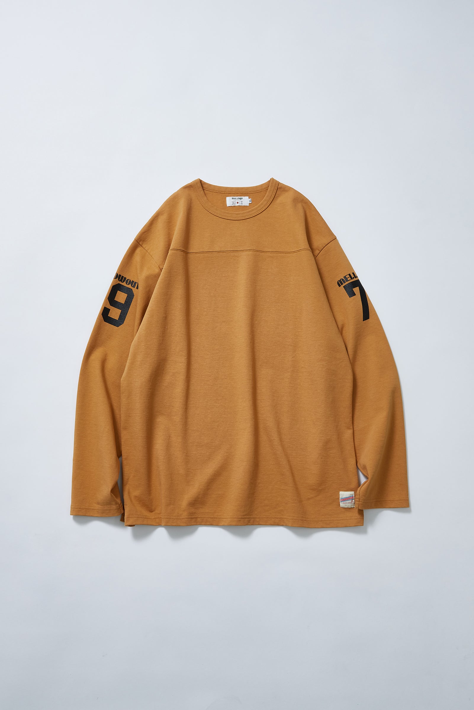 "MELLOW OUT" フットボール長袖Tee