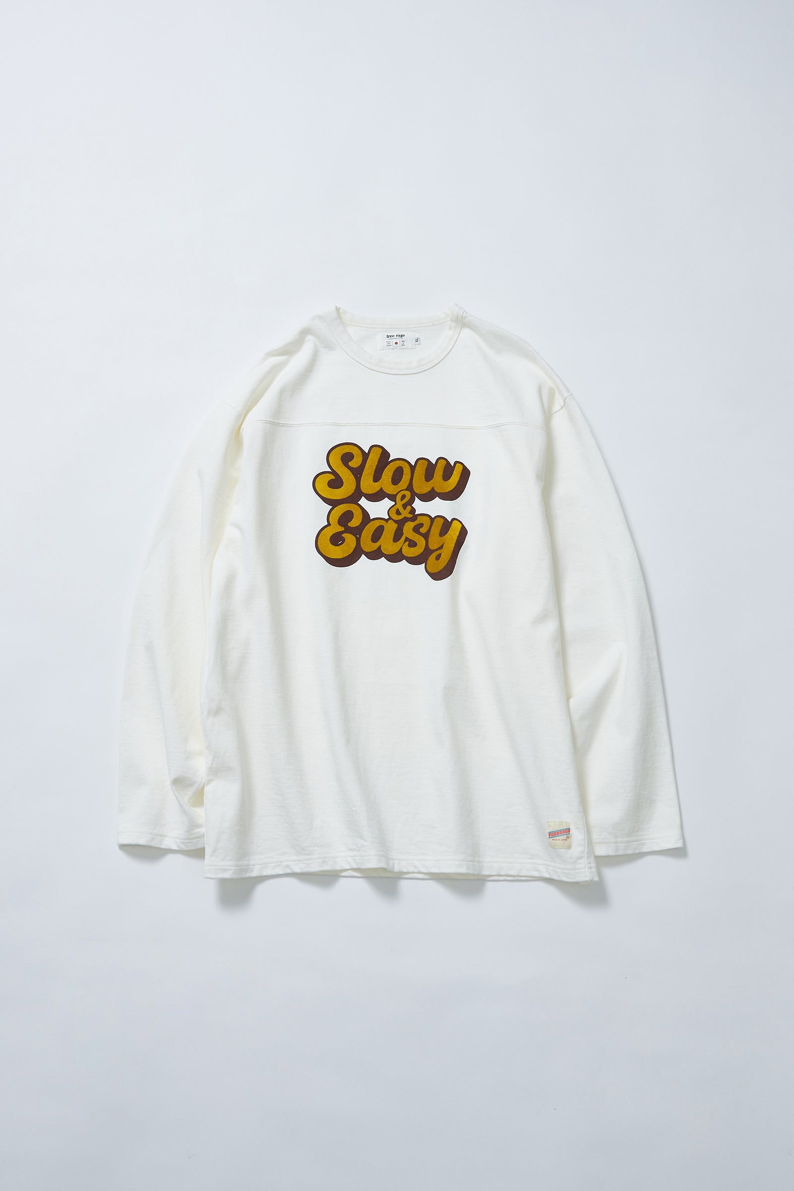 "Slow&Easy" フットボール長袖Tee