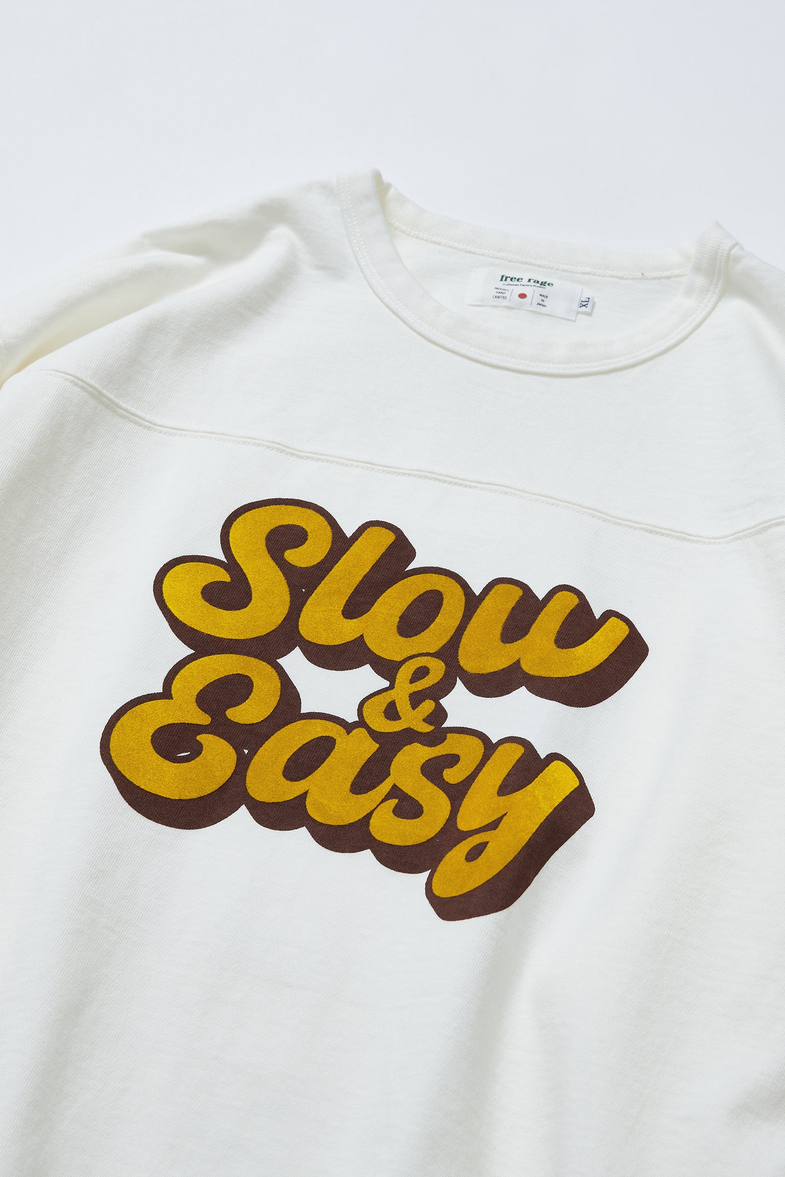 "Slow&Easy" フットボール長袖Tee
