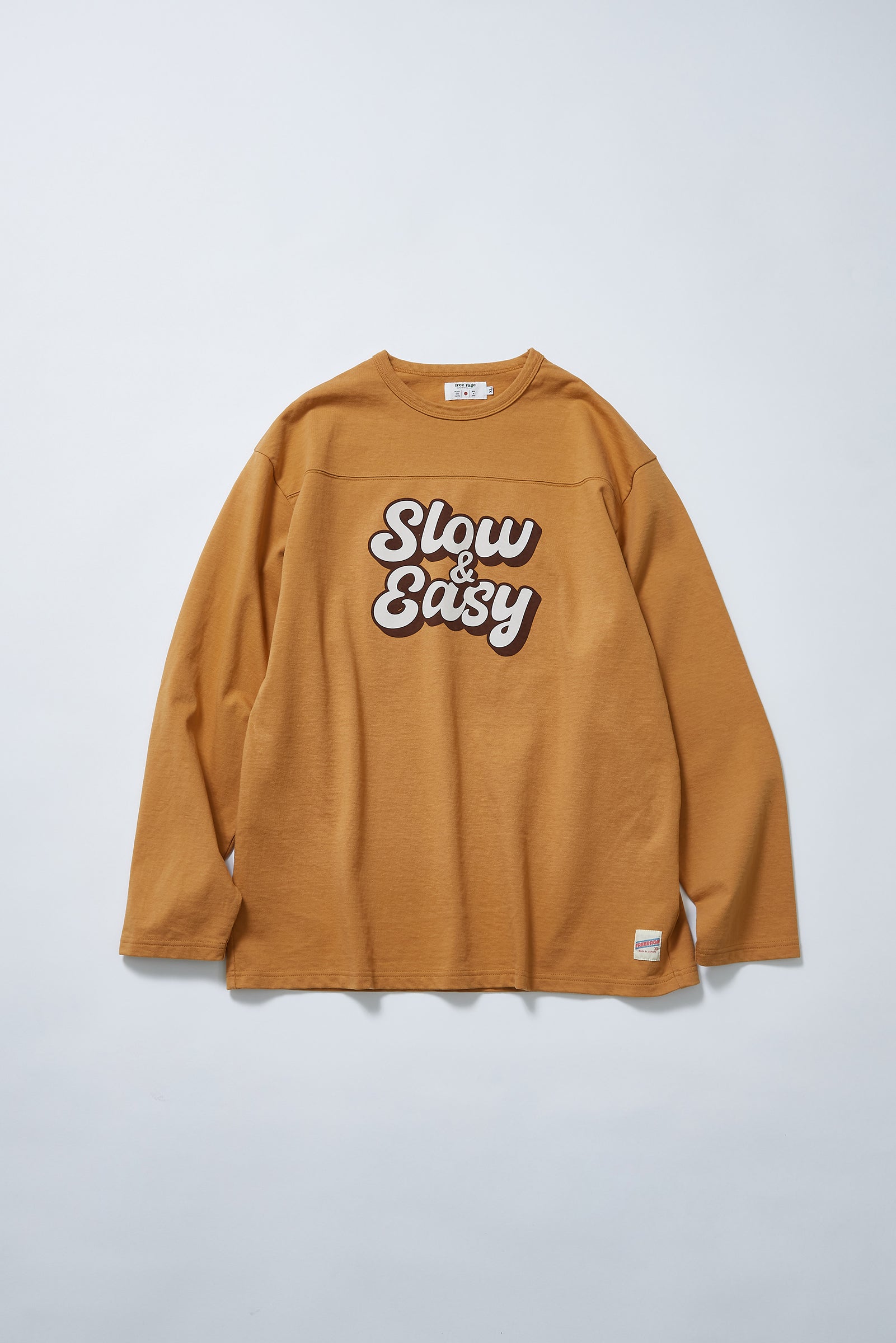 "Slow&Easy" フットボール長袖Tee