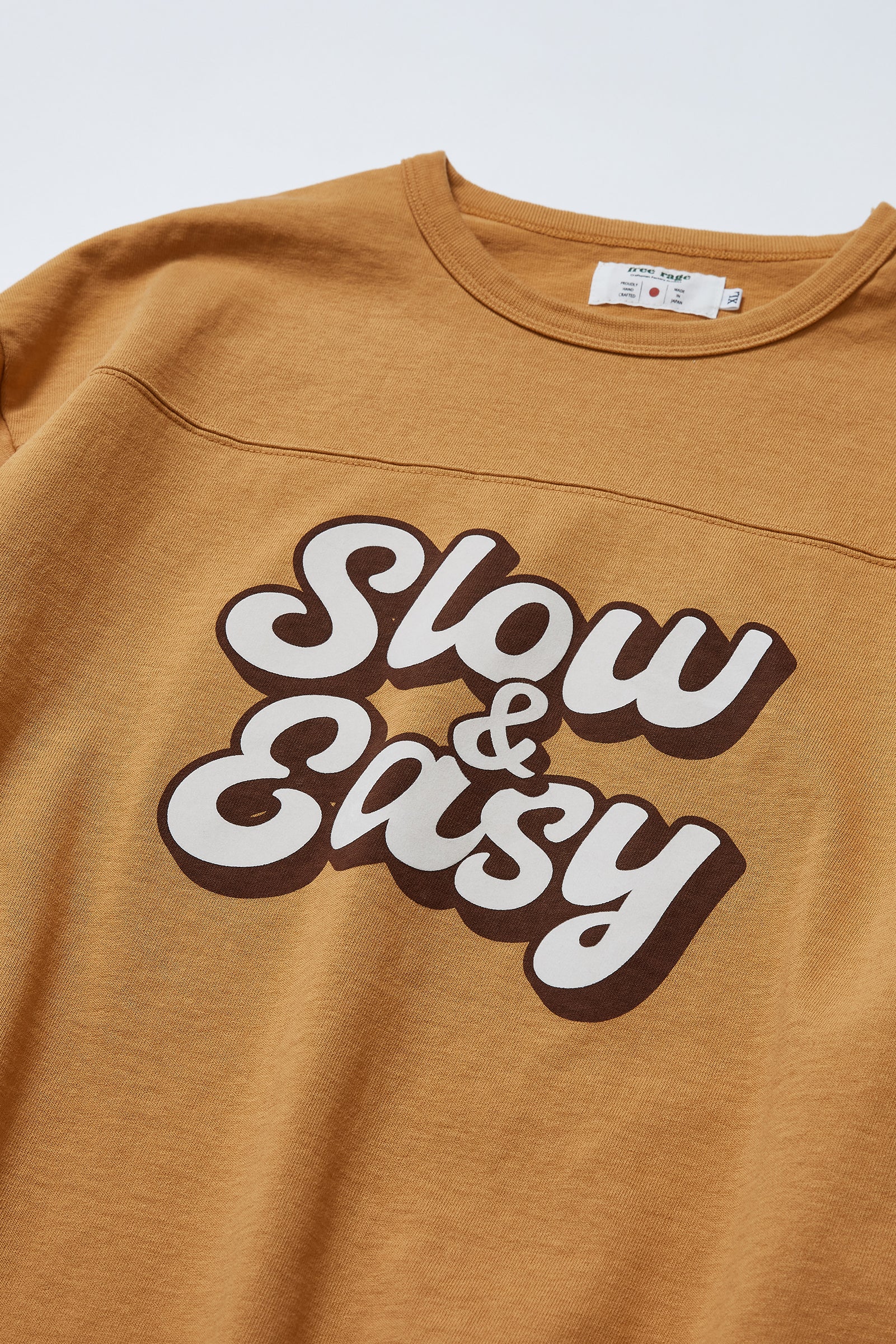 "Slow&Easy" フットボール長袖Tee