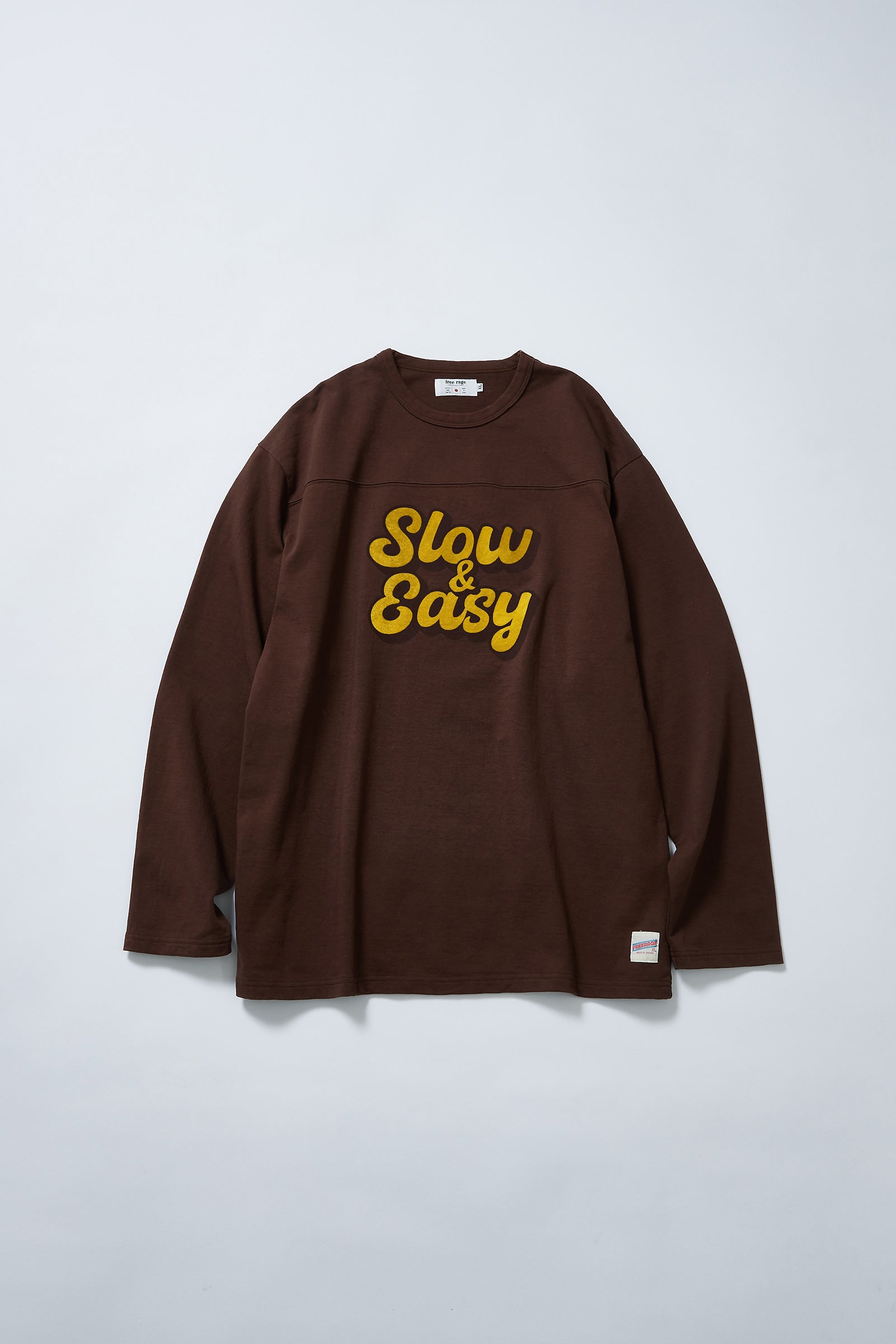 "Slow&Easy" フットボール長袖Tee