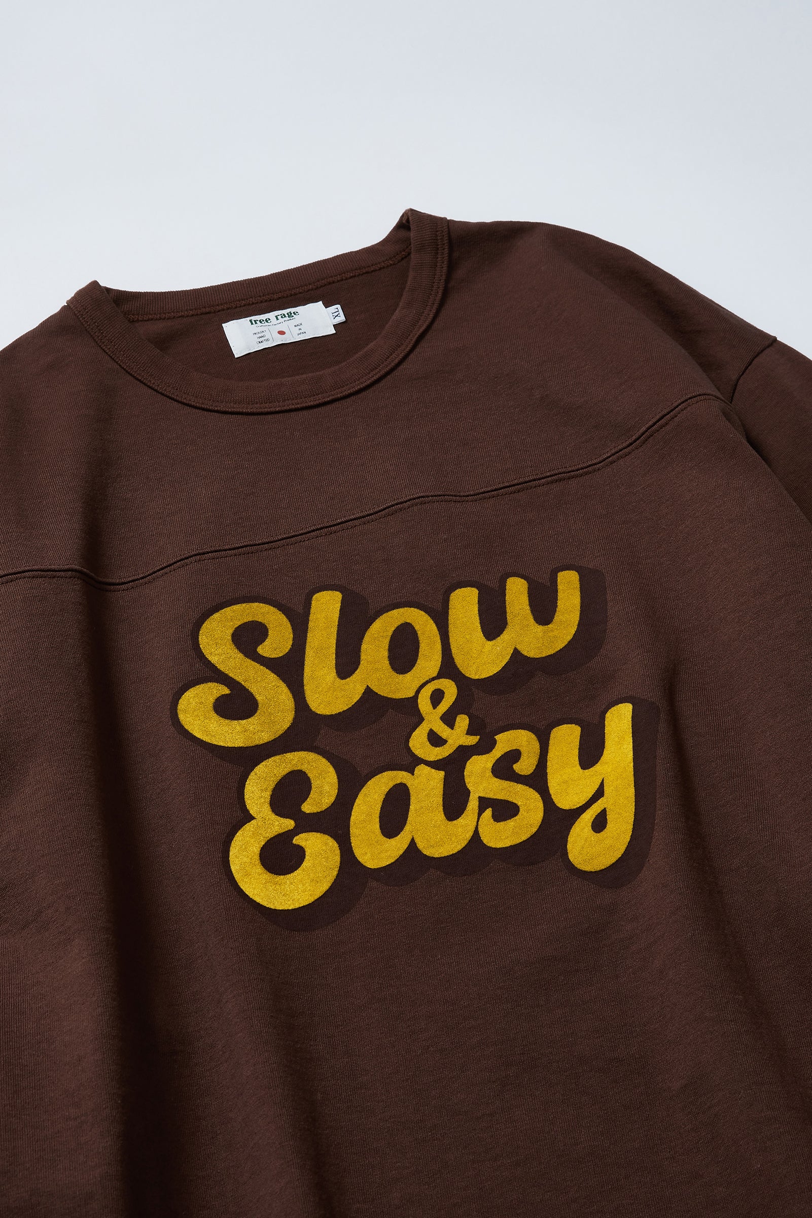 "Slow&Easy" フットボール長袖Tee
