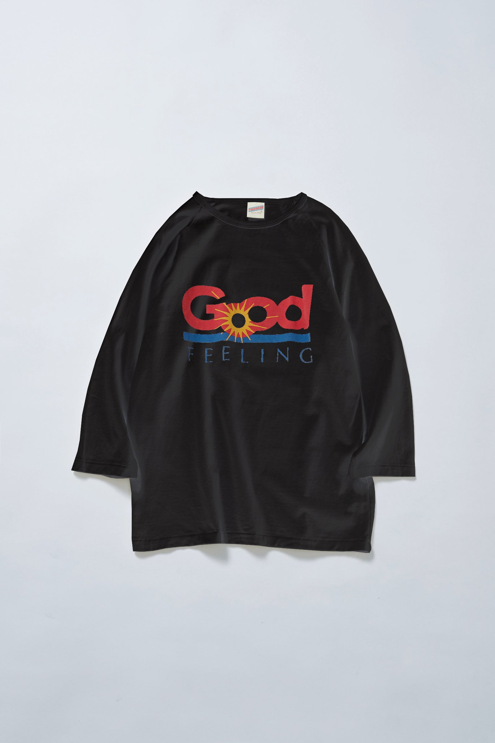 "Good Feeling" ラグラン七分袖Tee