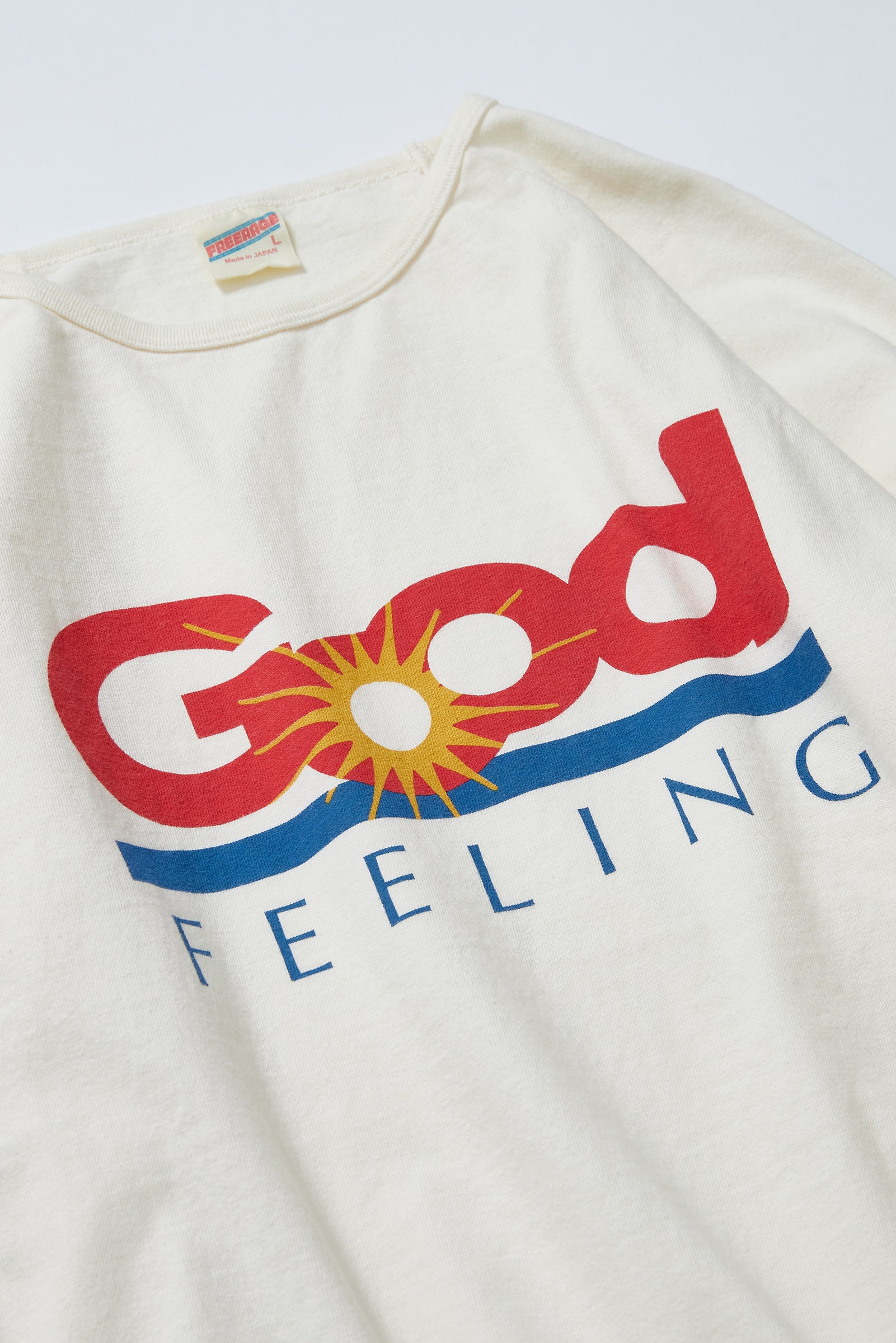 "Good Feeling" ラグラン七分袖Tee