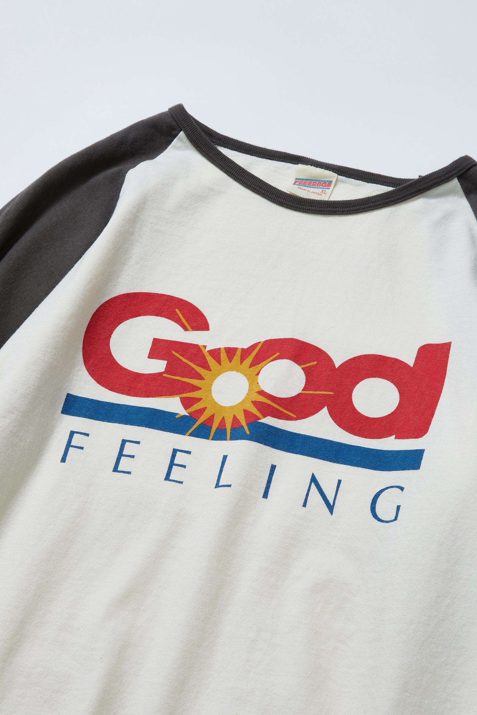 "Good Feeling" ラグラン七分袖Tee