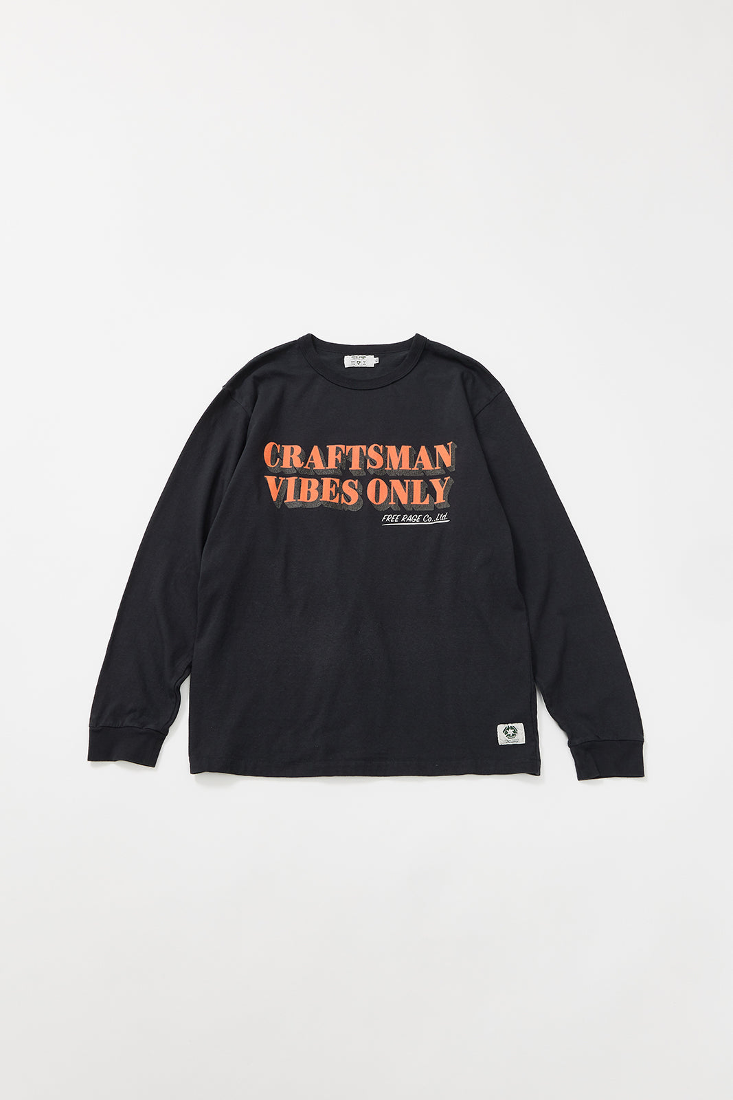"CRAFTSMAN VIBES ONLY" リサイクルコットン長袖Tee