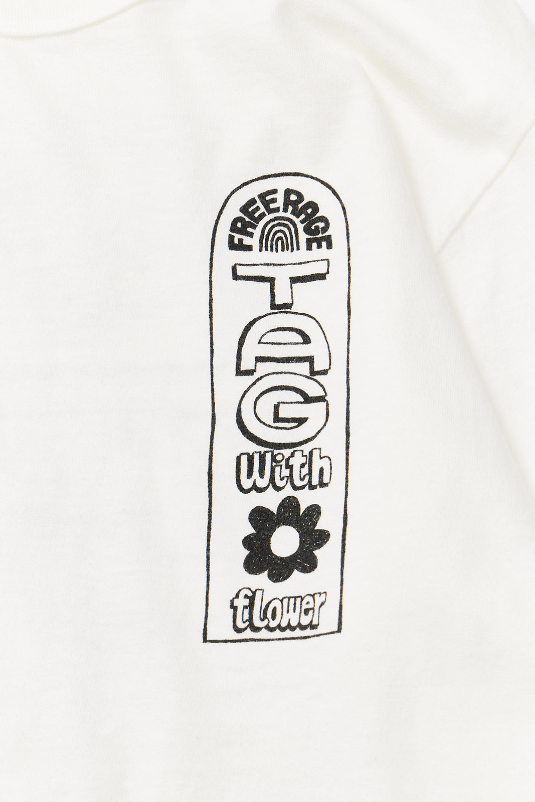 "Tag With Flower" リサイクルコットン長袖Tee