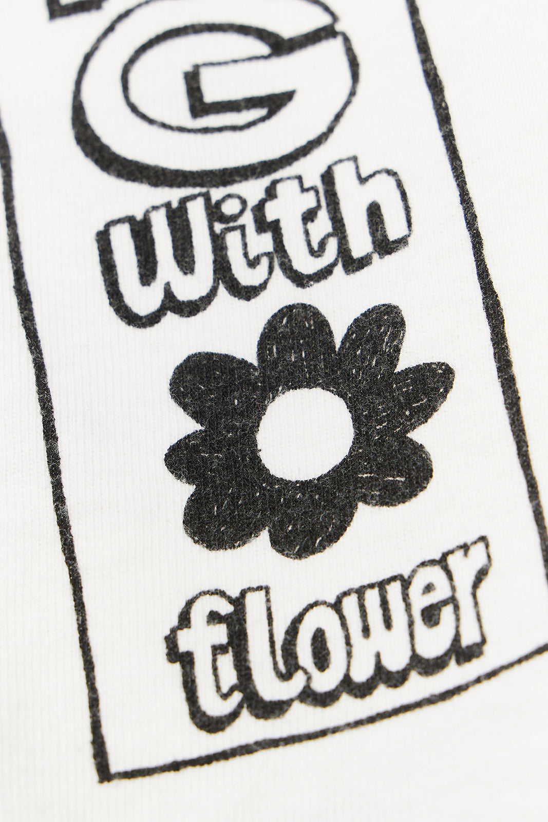 "Tag With Flower" リサイクルコットン長袖Tee