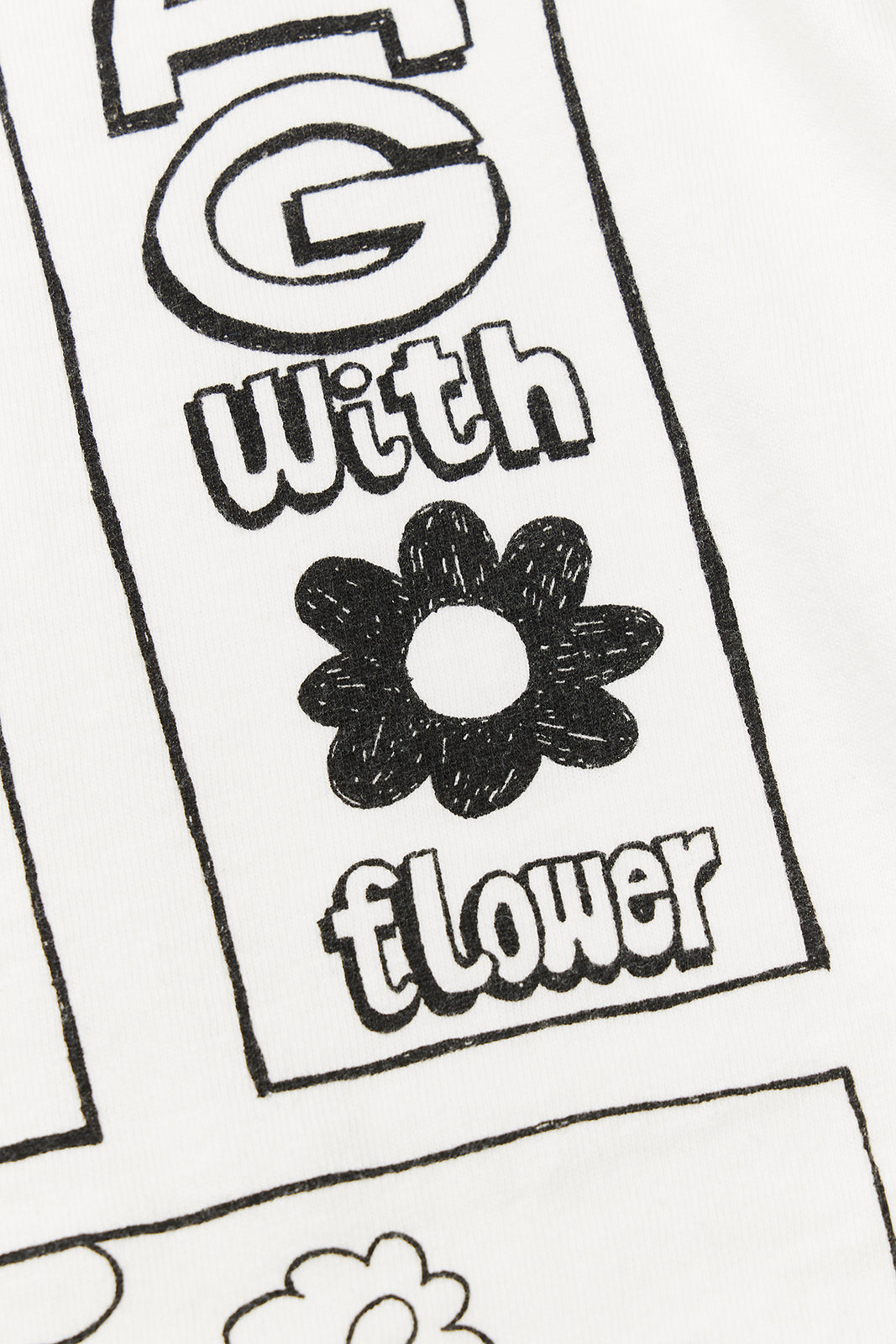 "Tag With Flower" リサイクルコットン長袖Tee