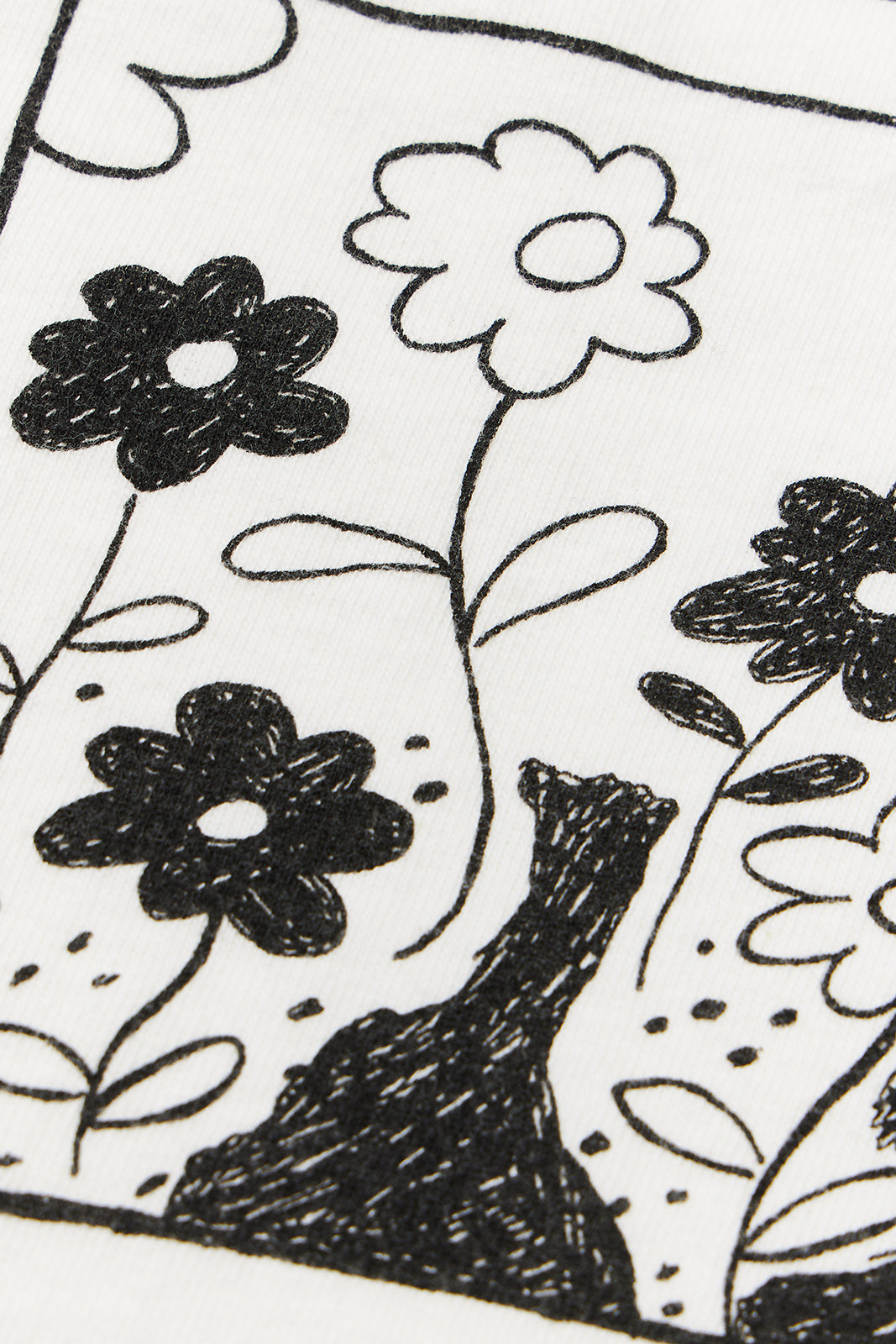 "Tag With Flower" リサイクルコットン長袖Tee