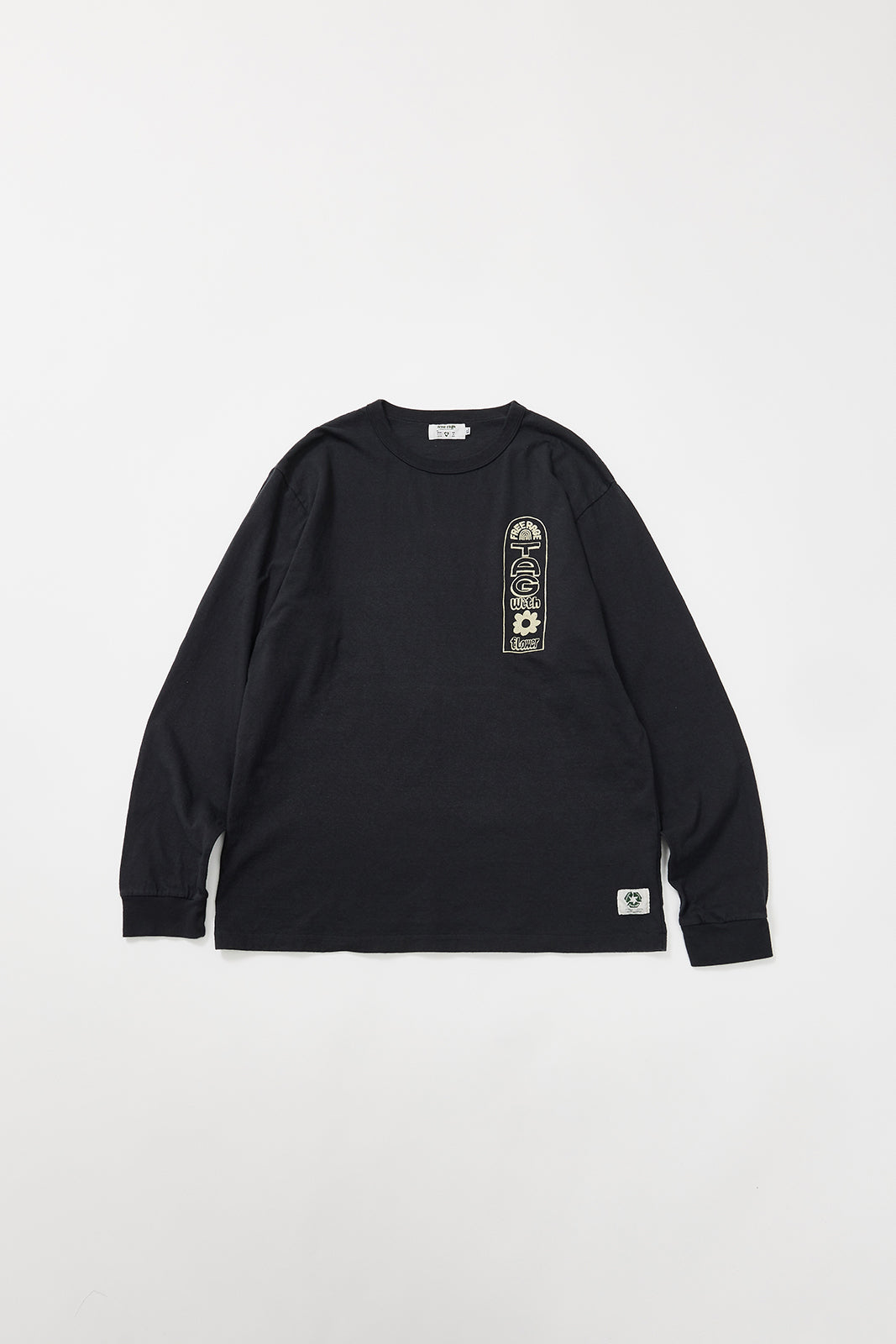 "Tag With Flower" リサイクルコットン長袖Tee