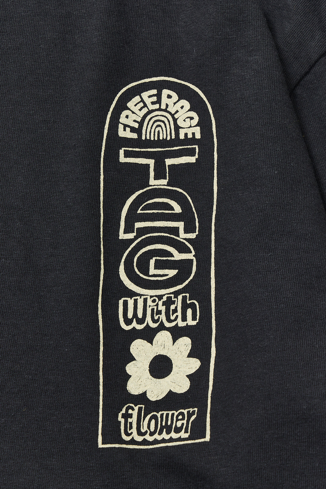 "Tag With Flower" リサイクルコットン長袖Tee