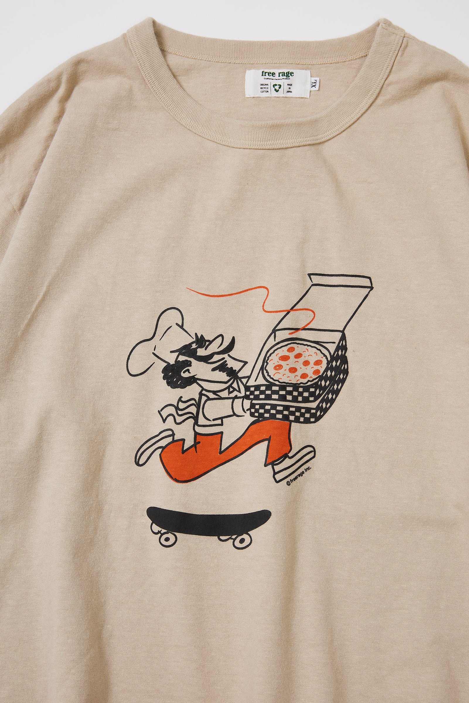 "Delivery Pizza" リサイクルコットンTee