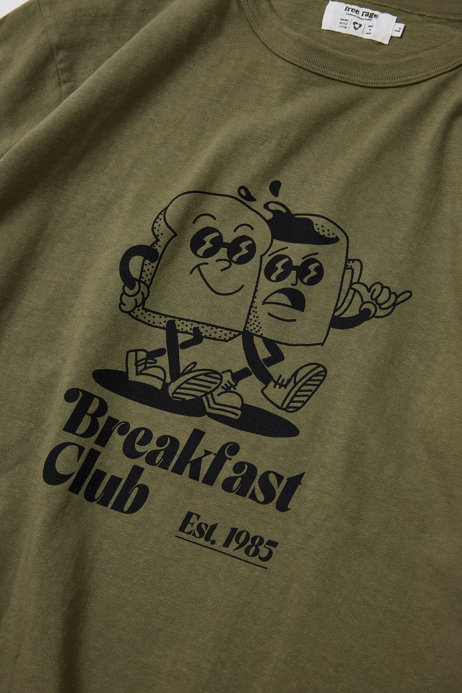 "Breakfast Club" リサイクルコットンTee