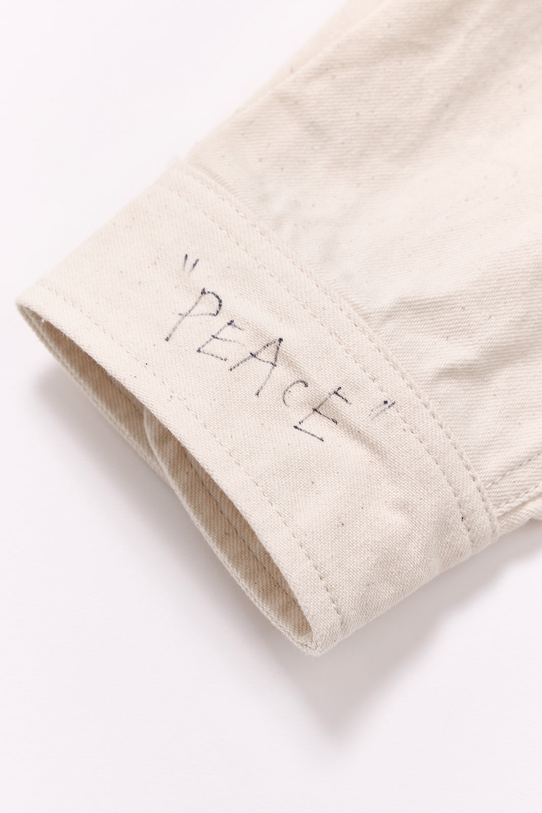 【先行予約商品】"10oz DENIM" CPOシャツ -Hand Paint-/ALL WE NEED IS PEACE