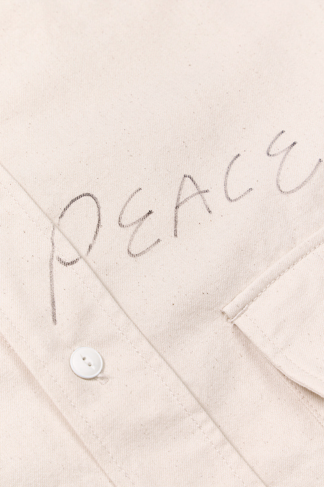 【先行予約商品】"10oz DENIM" CPOシャツ -Hand Paint-/ALL WE NEED IS PEACE