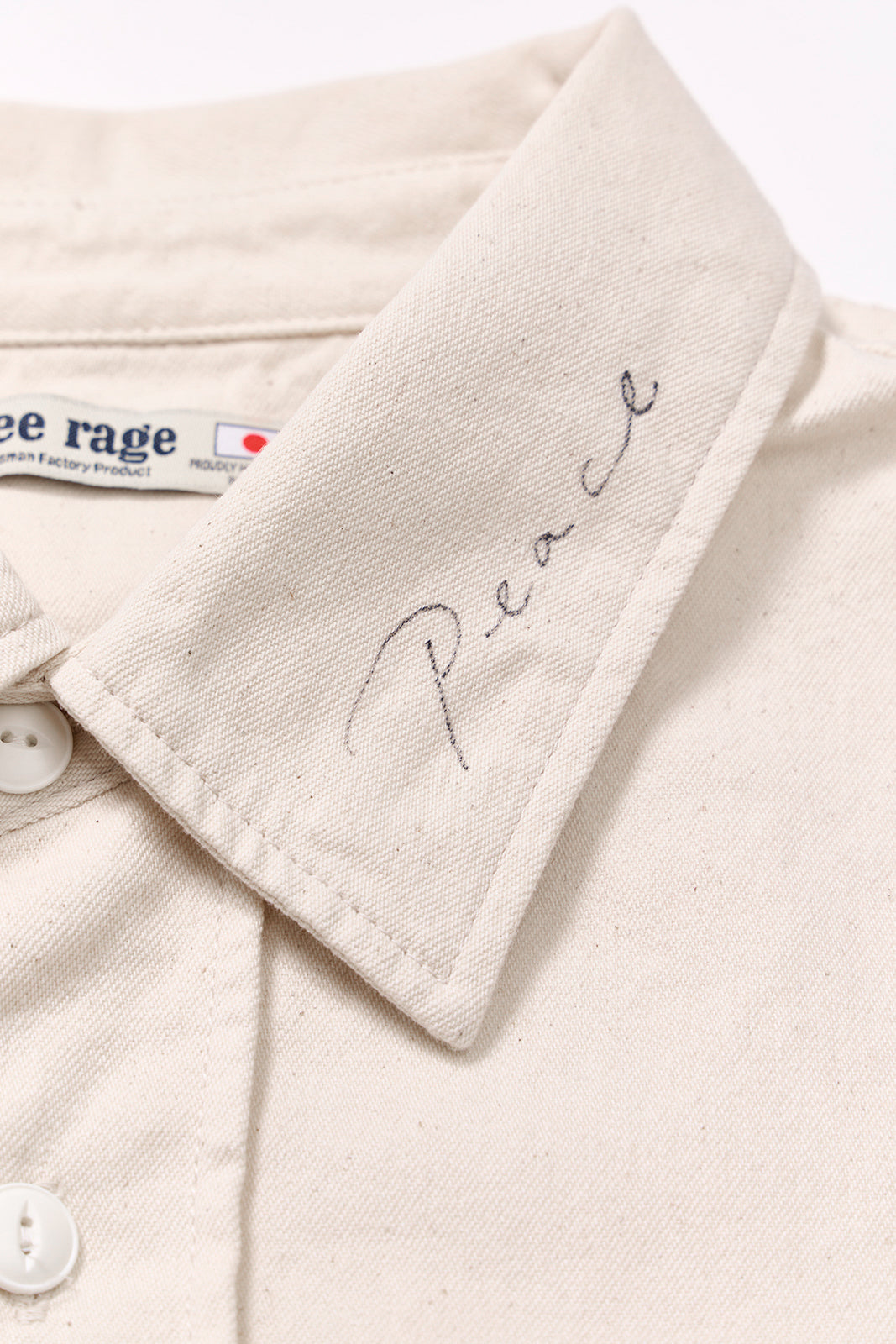 【先行予約商品】"10oz DENIM" CPOシャツ -Hand Paint-/ALL WE NEED IS PEACE