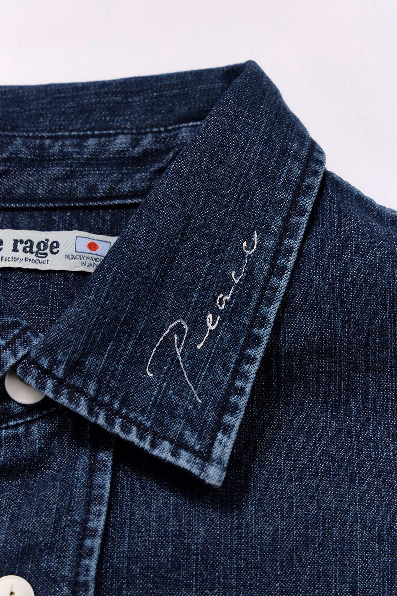 【先行予約商品】"10oz DENIM" CPOシャツ -Hand Paint-/ALL WE NEED IS PEACE