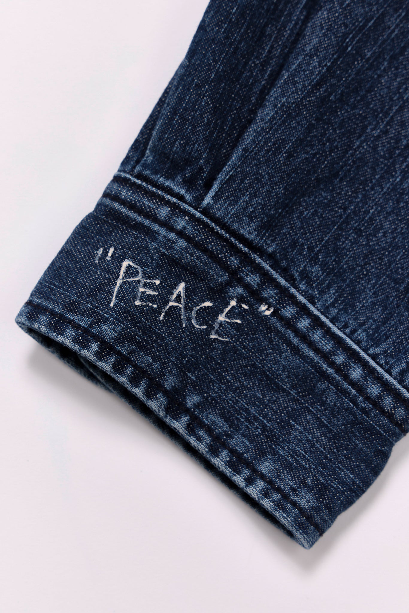 【先行予約商品】"10oz DENIM" CPOシャツ -Hand Paint-/ALL WE NEED IS PEACE