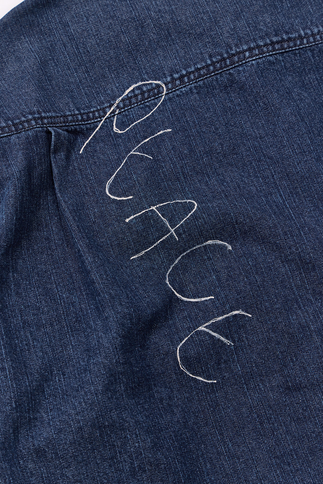 【先行予約商品】"10oz DENIM" CPOシャツ -Hand Paint-/ALL WE NEED IS PEACE