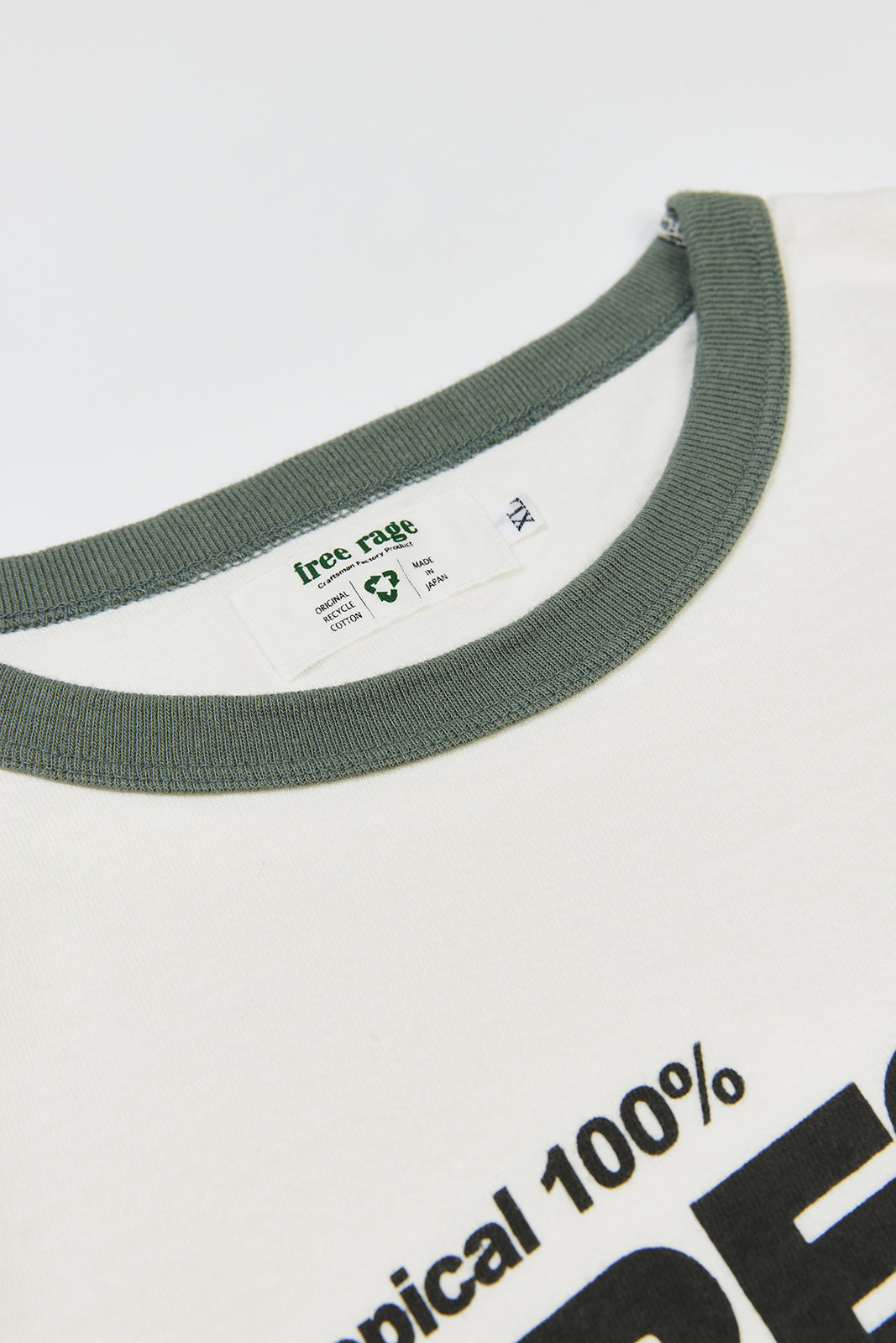 "DRINK" リサイクルコットンリンガーTee