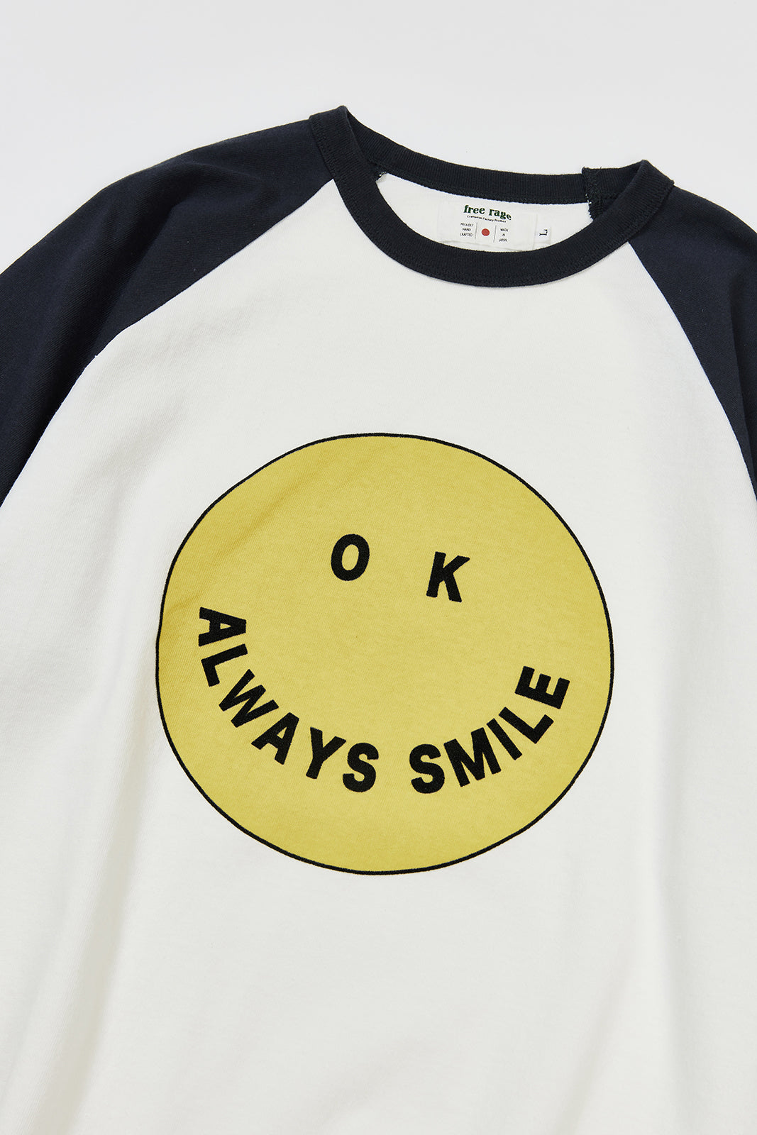 【サンプル】"SMILE" ラグラン七部袖Tee