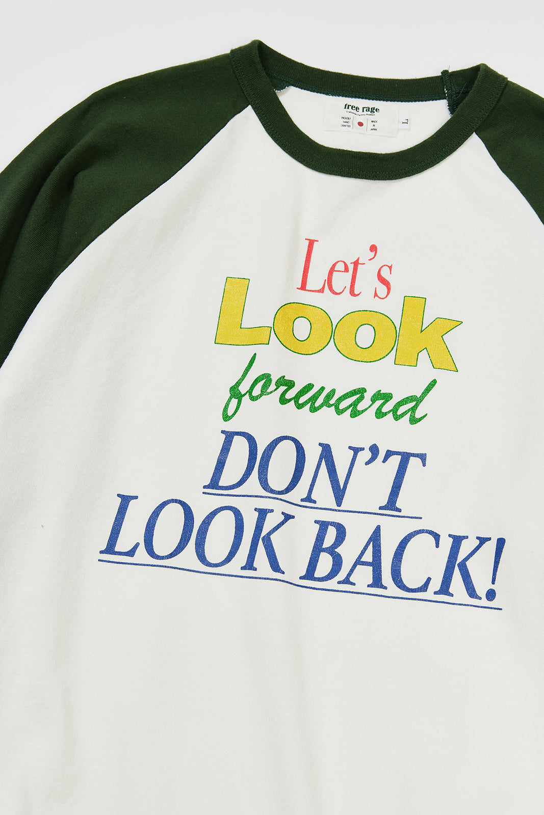 【サンプル】"Look Forward" ラグラン七部袖Tee