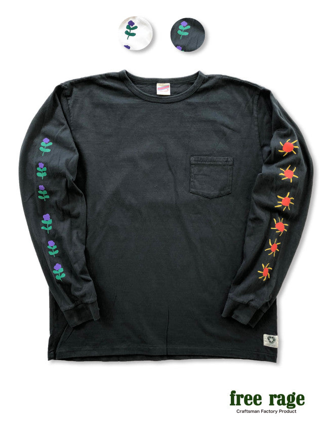 "太陽と花" リサイクルコットンロンTee