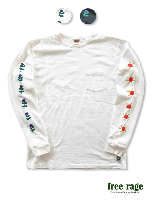 "太陽と花" リサイクルコットンロンTee