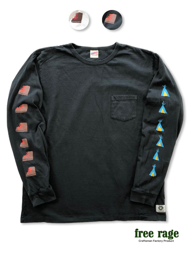 "テントとブーツ" リサイクルコットンロンTee