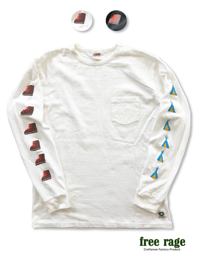"テントとブーツ" リサイクルコットンロンTee