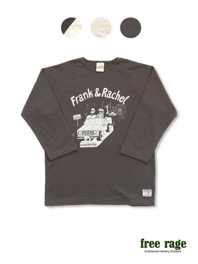 "Frank&Rachel" ラグラン七部袖Tee