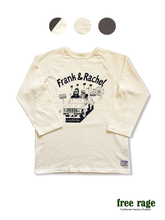 "Frank&Rachel" ラグラン七部袖Tee